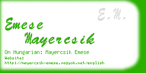 emese mayercsik business card